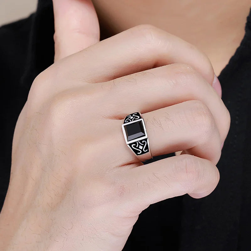 Stylish adjustable ring with a flower rectangle crystal design